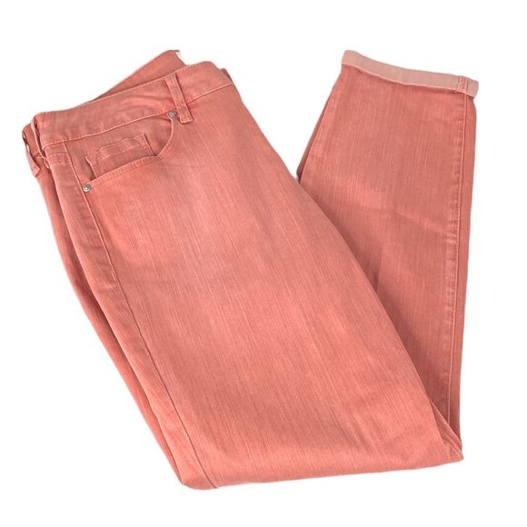 Jessica Simpson Forever Skinny Crop Jeans Peach Size 31 - Picture 2 of 9